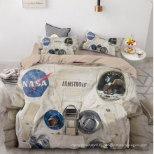Ensemble de literie brossé à impression numérique astronaute de la NASA